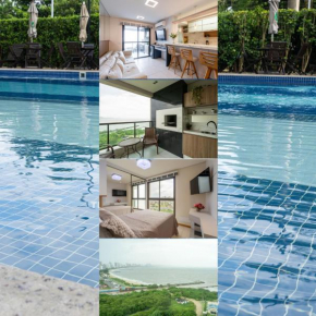 Apto Vista Mar 3 Quartos Ares Condicionados Cozinha Completa Piscina Academia Playground infantil Salão de Jogos a 50m PRAIA Reserve agora mesmo!
